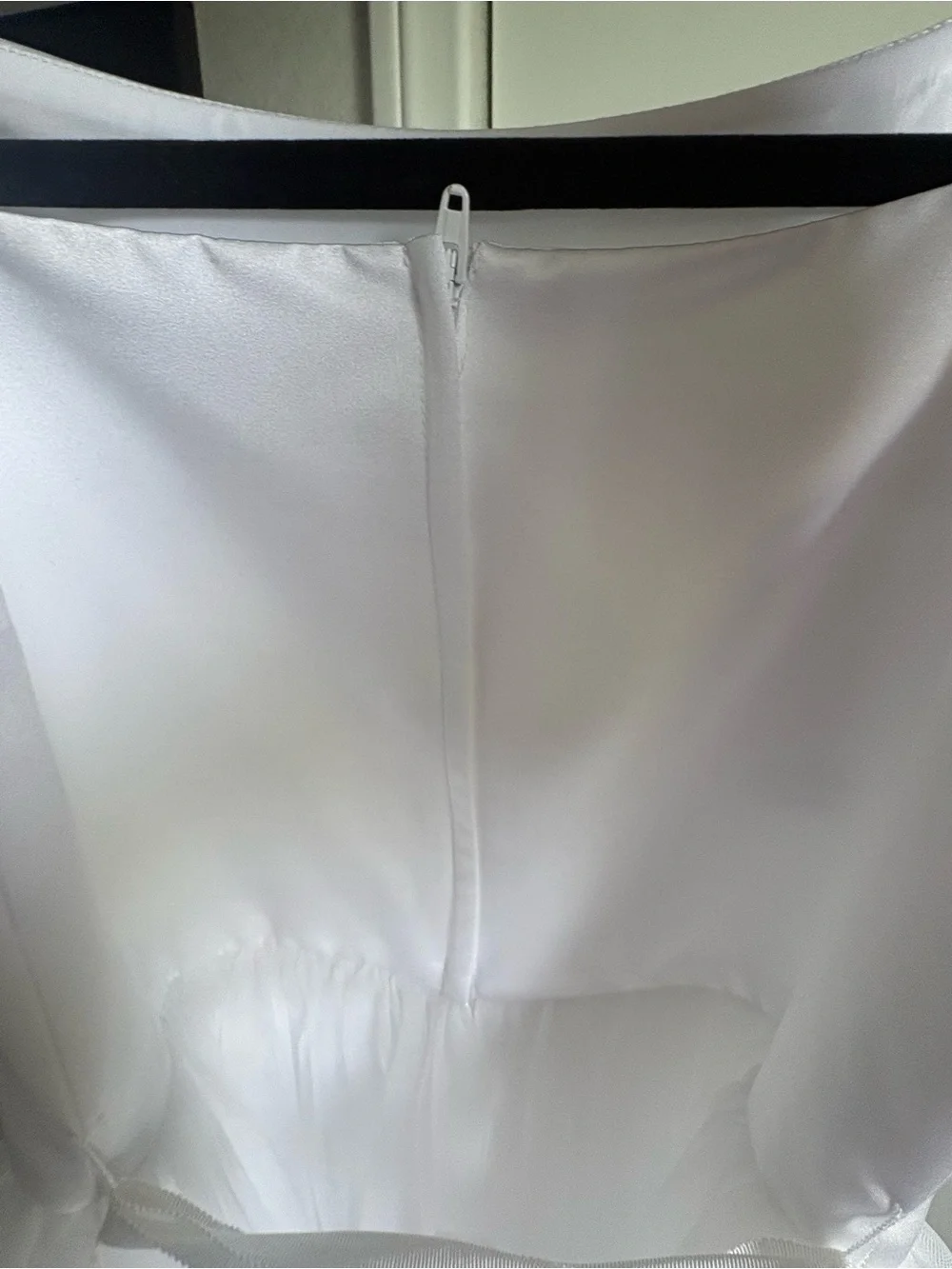 David's Bridal White Girls' Tulle Lace Strap Dress - Picture 3 of 7